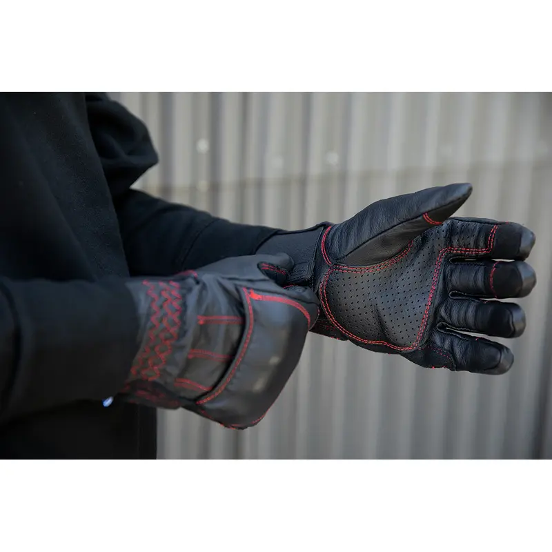 BILTWELL Belden Gloves - Redline - Medium 1505-0108-303
