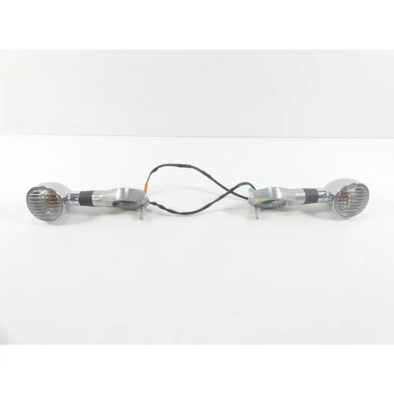 2007 Honda VTX1800 T1 Front Chrome Blinker Turn Signal & Clamp Set 33400-MCV-R11