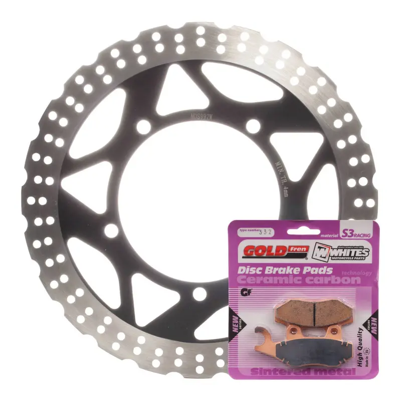 BRAKE DISC & PAD FRONT KIT - KAW EX300 NINJA 13-17 - WAVE