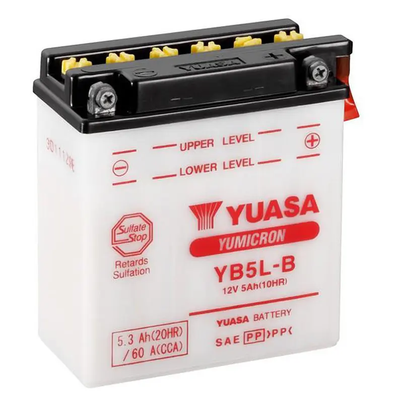 YB5L-B DG Battery with 0.36ltr acid pack Yuasa (YB5LBPK)
