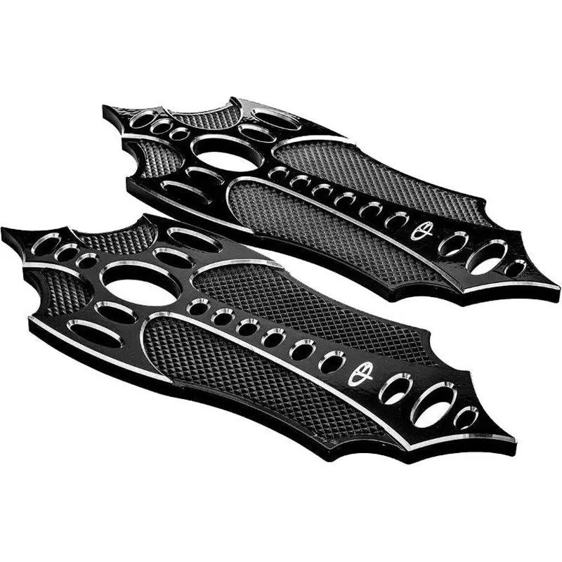 PREC. BILLET FLOORBOARDS RIDER BAD AXE BLACK BAX-410-ALL-BLK