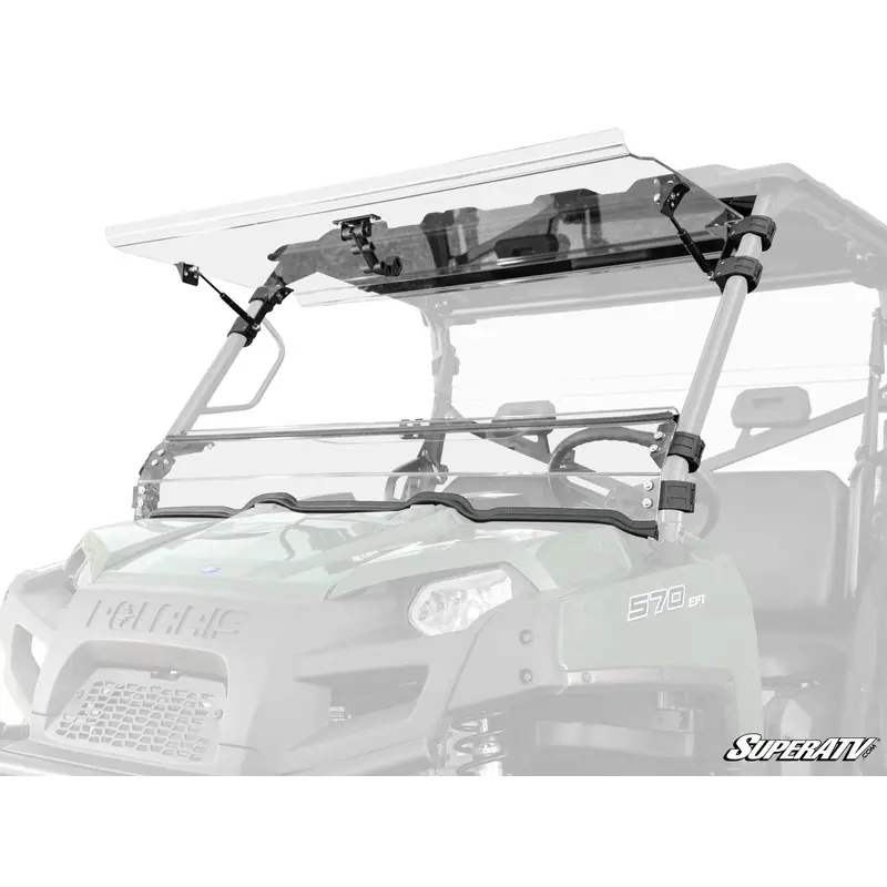 SuperATV Polaris Ranger 900 Diesel Scratch Resistant Flip Windshield