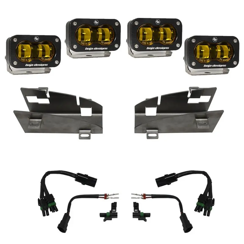 Baja Designs Fog Pocket Light Kit S2 SAE Series Baja Amber Lens 448169