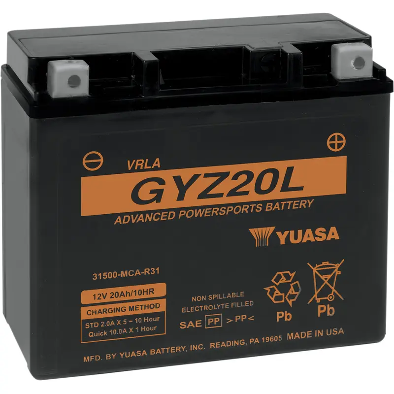 YUASA AGM Battery - GYZ20L YUAM720GZ
