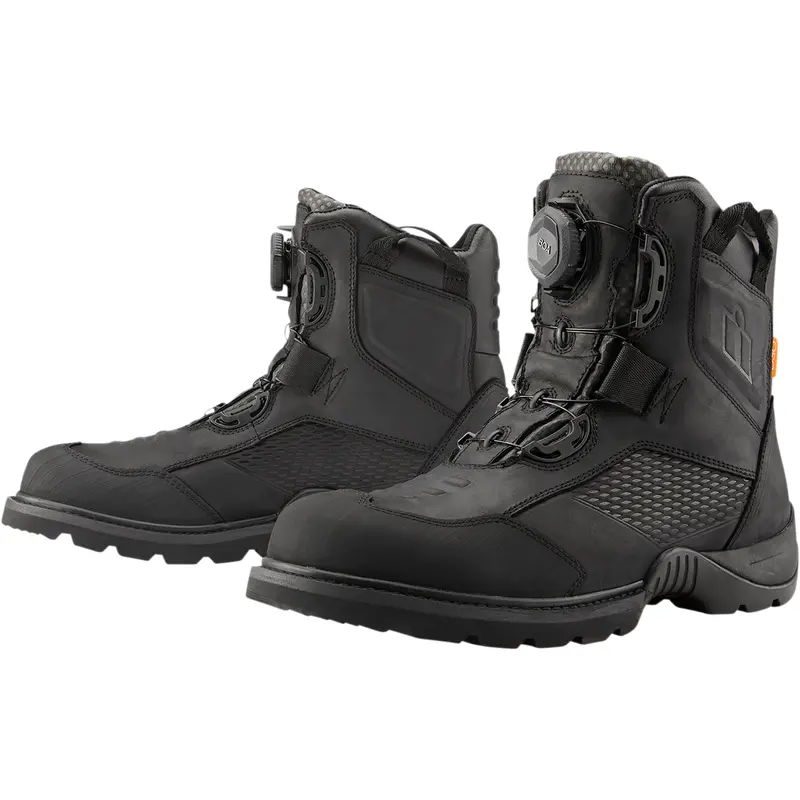 ICON Stormhawk Boots - Black - Size 8.5 3403-1151