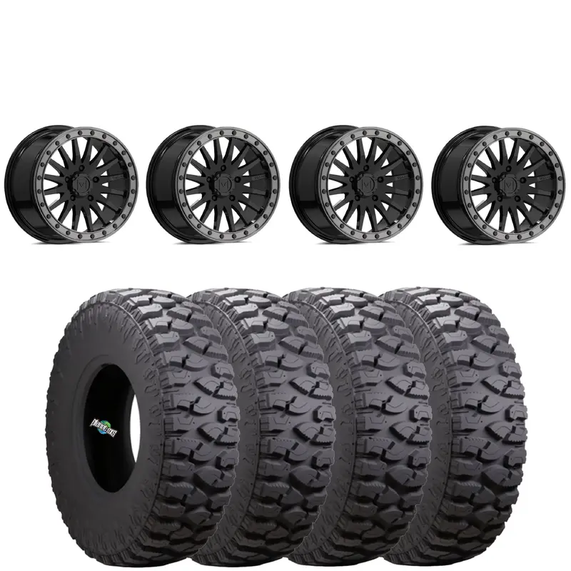 VALOR OFFROAD V06 BEADLOCKS GLOSS BLACK ON ATTURO TRAIL BOSS SXS