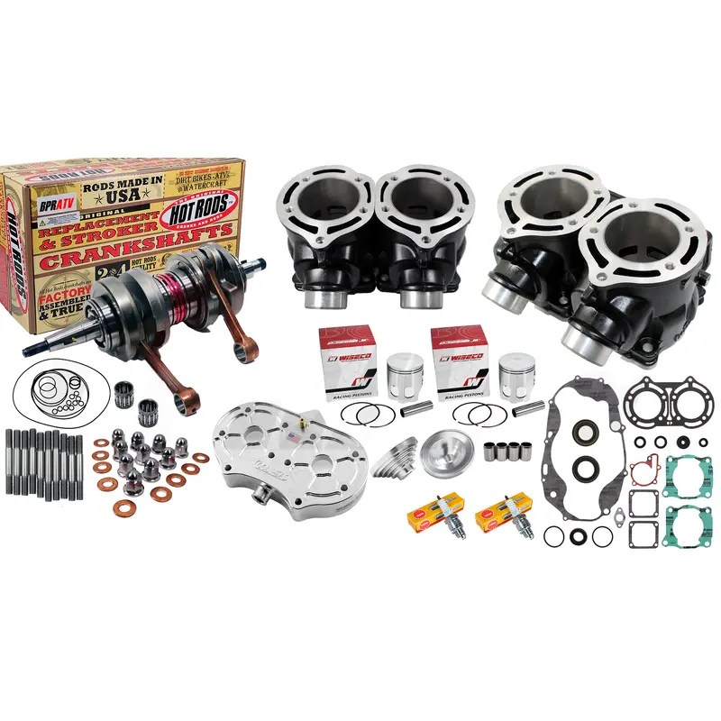 Banshee BPRATV Wiseco 66mm Big Bore 409 Stroker Crank Pistons Pro Head Domes Cub