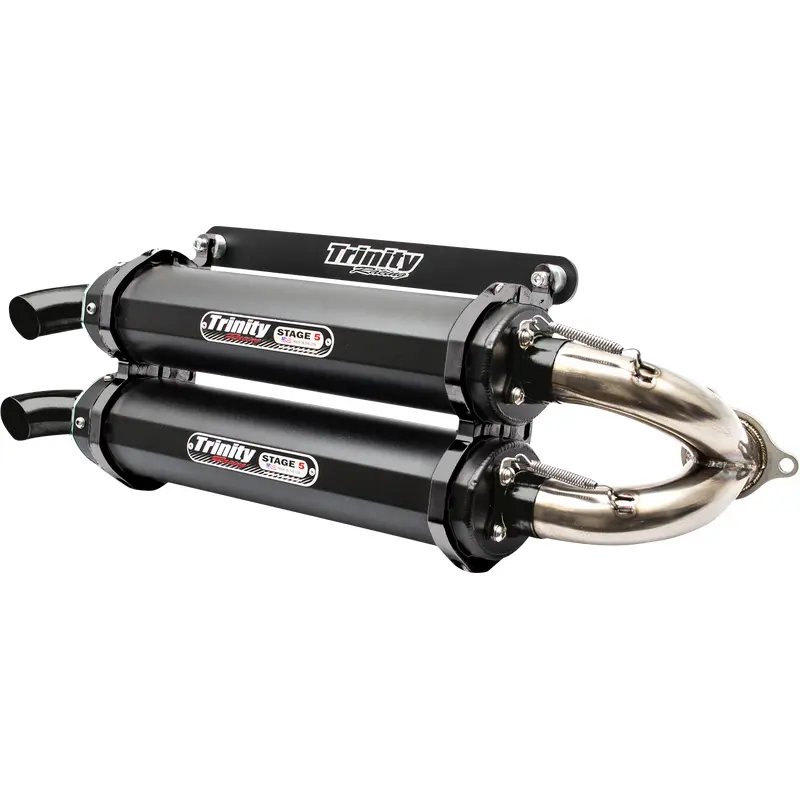 TRINITY RACING Stage 5 Slip-On Mufflers - Cerakote? Black TR-4173S-C2