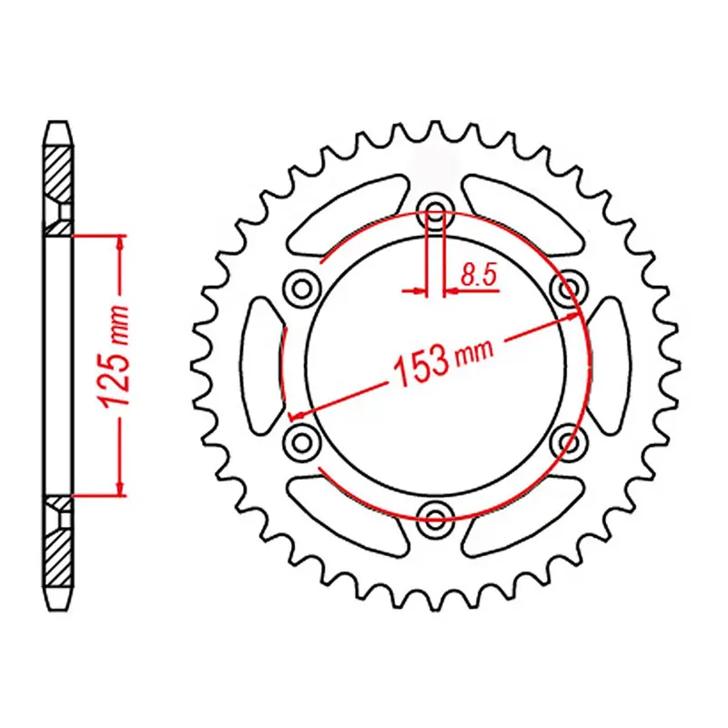MTX 210 Steel Rear Sprocket #520