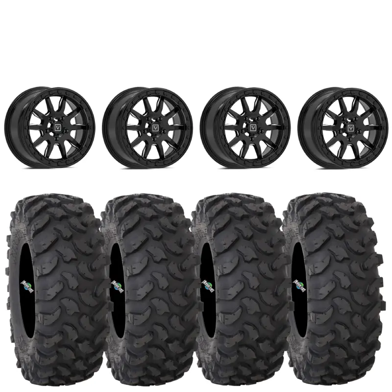 Valor Offroad V15 Satin Black Milled beadlock on System 3 XTR370 | 5/4.5