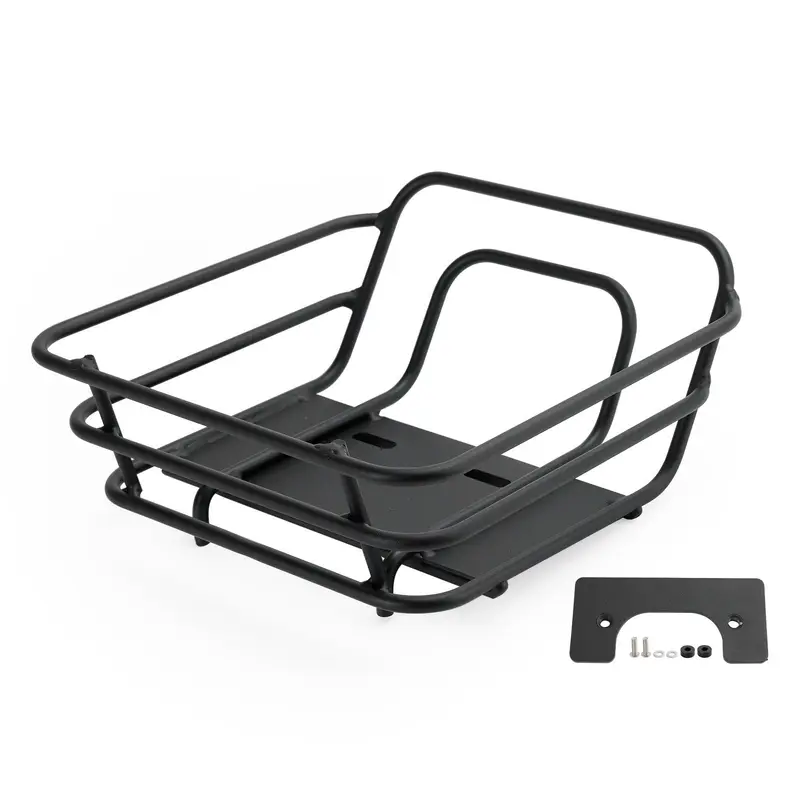 Black Front Rack Carrier Basket For Honda CC110 Cross Cub 110 2023 2024