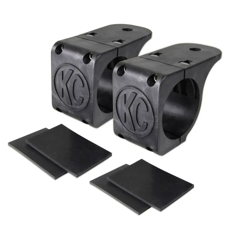 KC HiLiTES Bracket Set - Tube Clamp Light Mount - Rubber Adjustment Shims - 1.75" - 2.0"