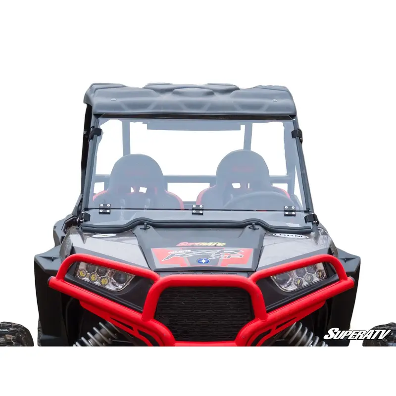 SuperATV Polaris RZR 900 Scratch Resistant Flip Down Windshield FDWS-P-RZR1K-001-70