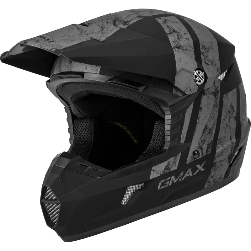 GMAX YOUTH MX-46Y OFF-ROAD DOMINANT HELMET MATTE BLACK/GREY YL G3464502