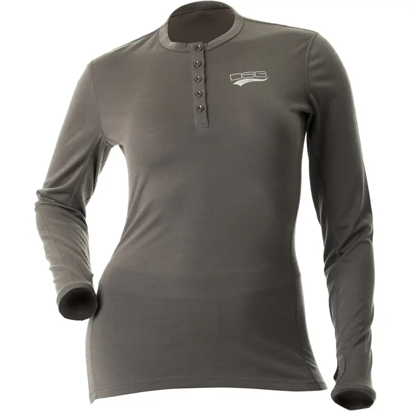 Merino Wool Base Layer Shirt Grey Lg