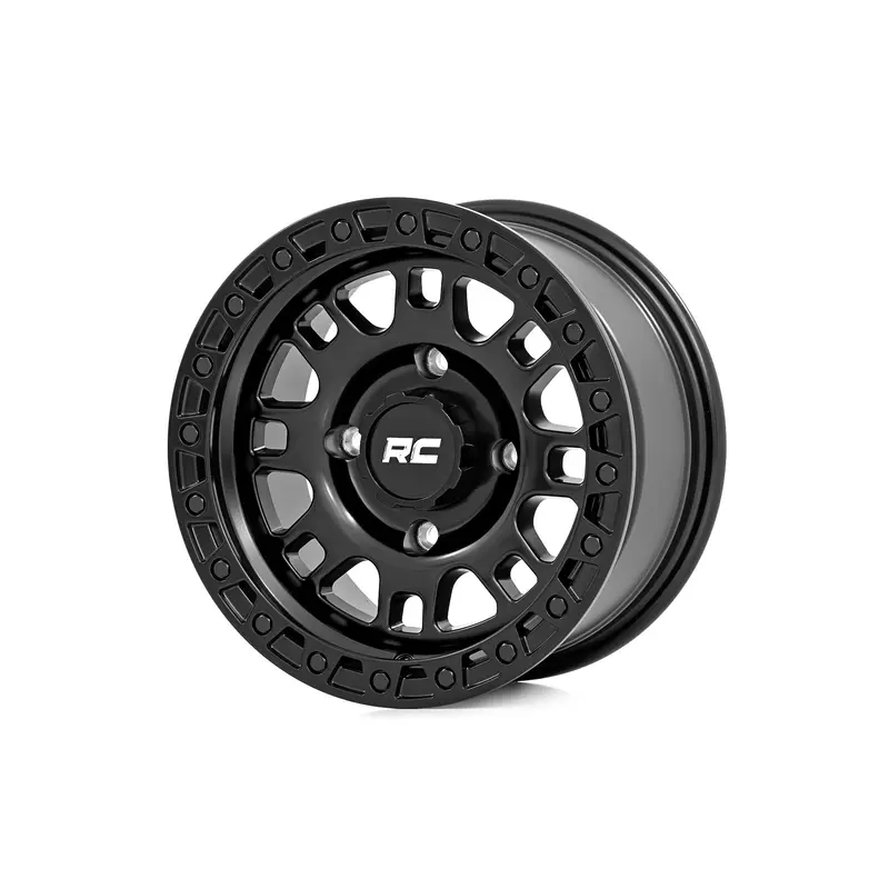 Rough Country 82 Series Wheel | One-Piece | Semi Gloss Black | 14x7 | 4x137 | +10mm | 82140733