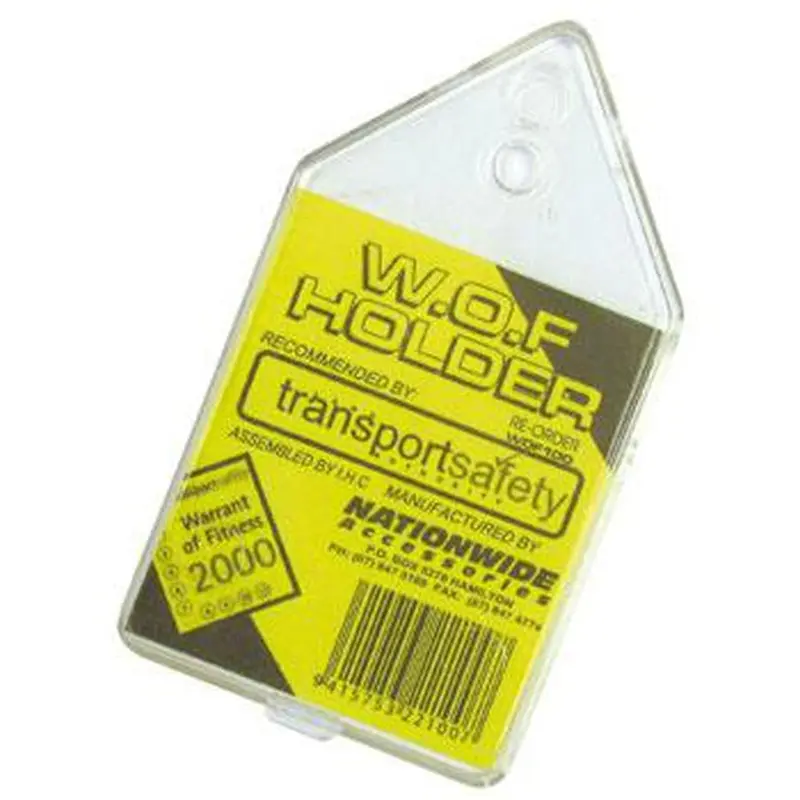 WOF or REGO HOLDERS