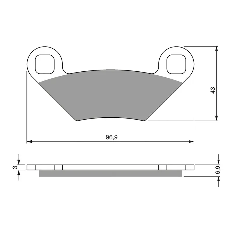 BRAKE PADS GOLDFREN OFFROAD RACING GF300 - K5 ( PR409 )