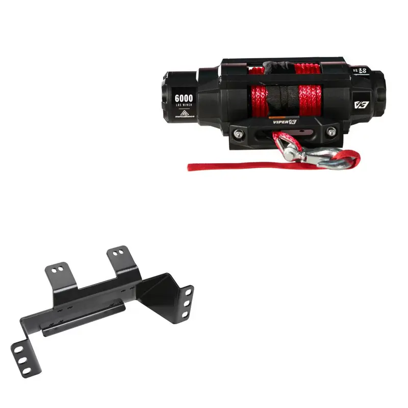 Viper 6000lbs V3 Winch Red Rope With Mount For Polaris Ranger 500 2011-2020