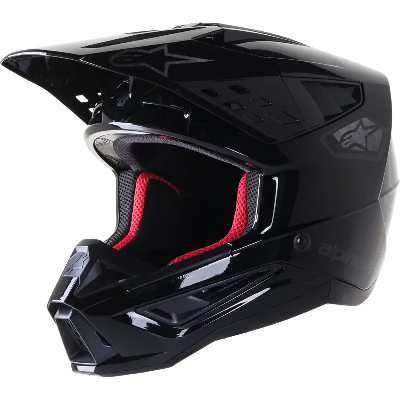 S M5 Scout Helmet Black/Silver Glossy Lg