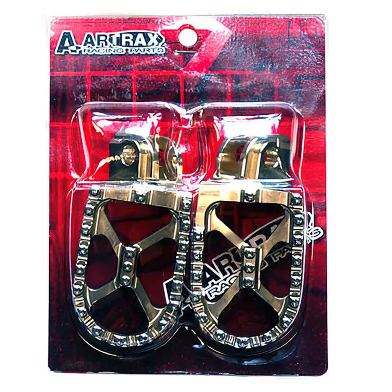 Kawasaki KXF/KLX MX footpegs alloy 56mm wide Artrax (MFP3515)