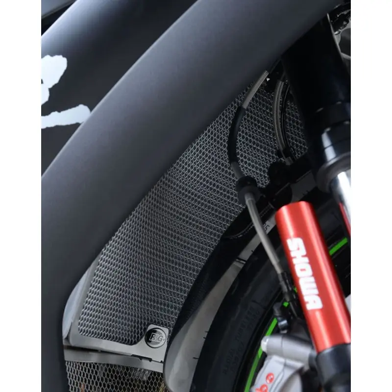 R&G Racing Black Aluminum Radiator Guard For 2015-2019 Kawasaki Ninja ZX10R ZX1000
