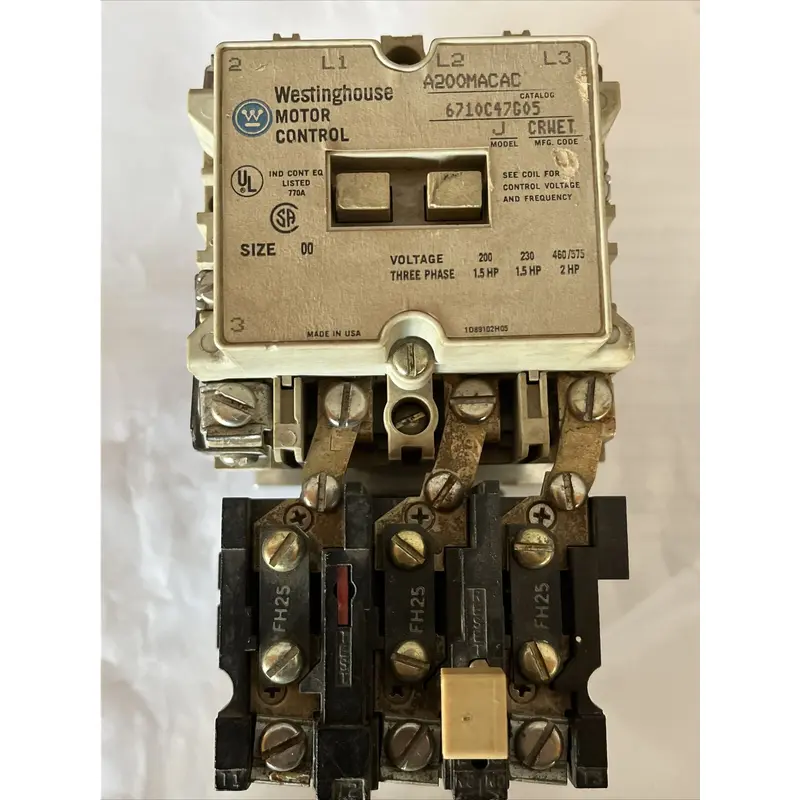 Westinghouse A200MACAC 6710C47G05 Motor Starter 240V Model J
