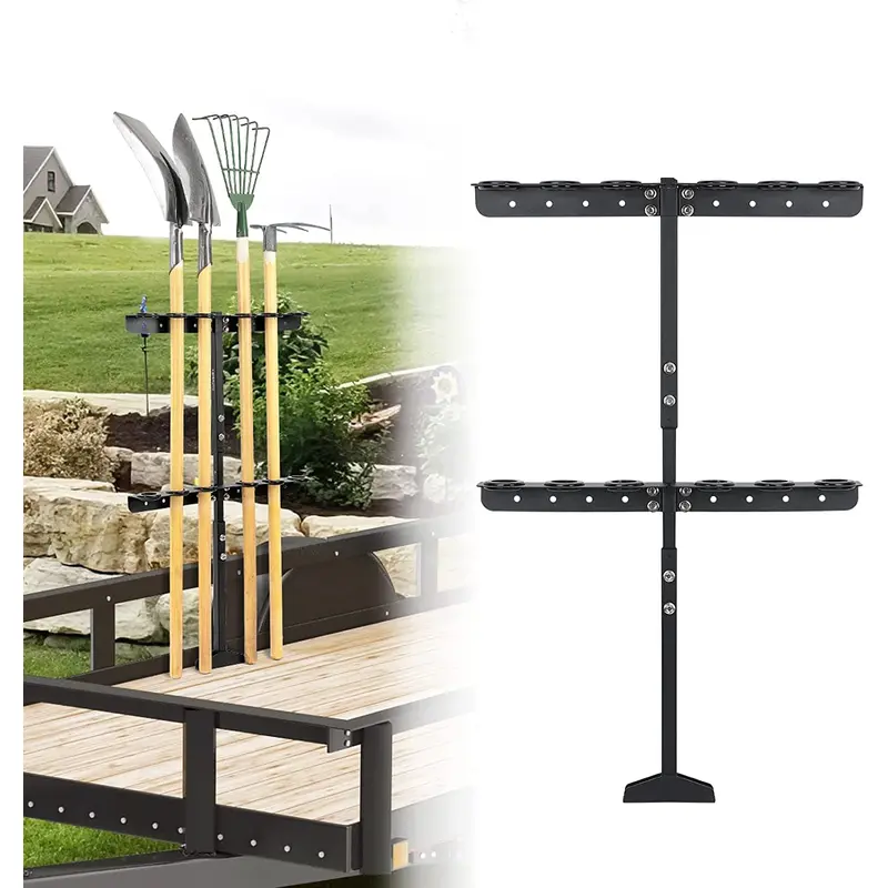 Landscape Hand Tool Rack With 6 Hole for Truck Trailer Mower UTV