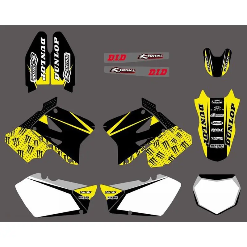 Motorcycle Full Graphic Decals Stickers Set For Suzuki RM125/RM250 2001-2012