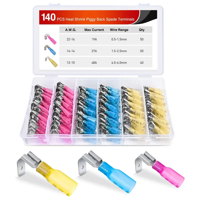 140Pcs Heat Shrink Wire Connectors