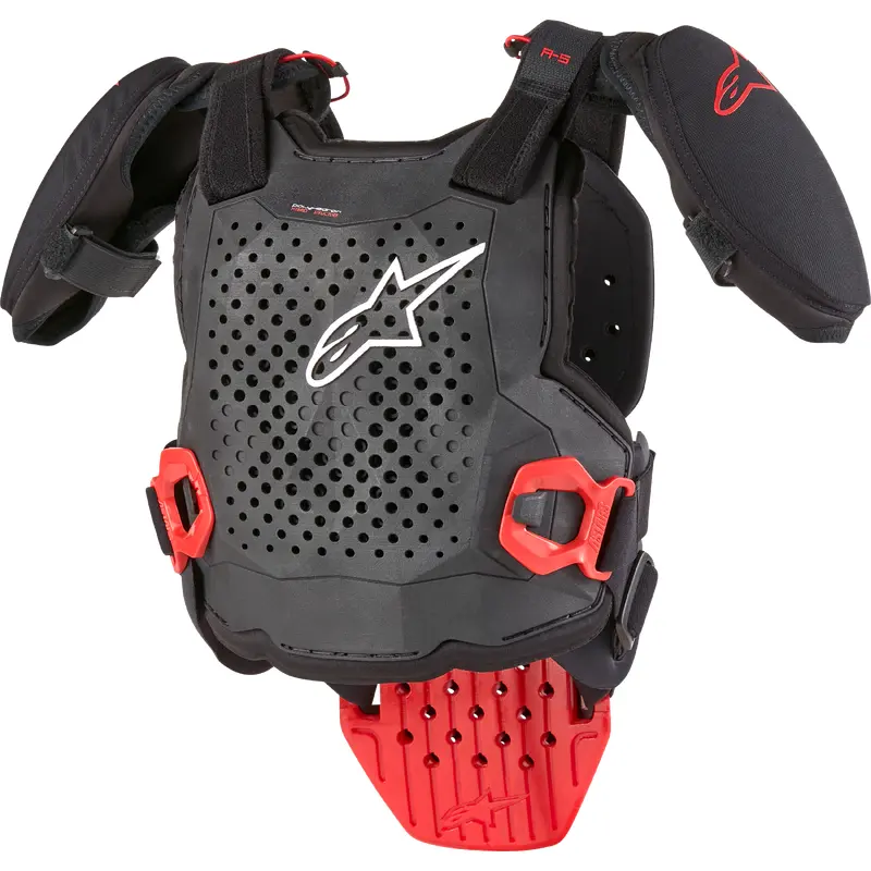 A 5 S Youth Chest Protector Black/White/Red Lg/Xl