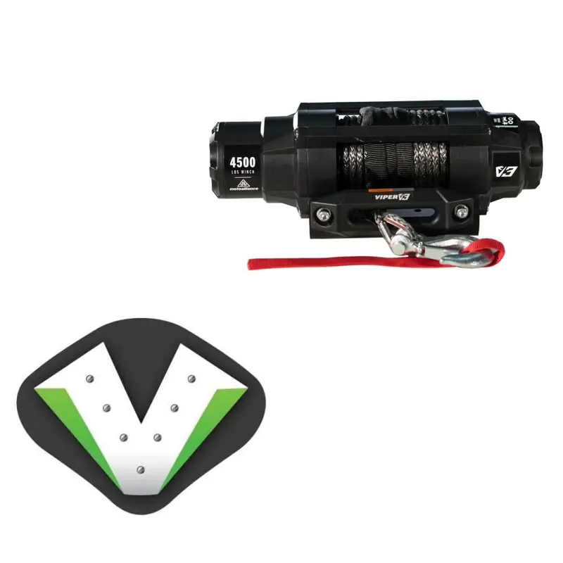 Viper 4500lbs V3 Winch Black Rope With Mount For Polaris Ranger 700 2009