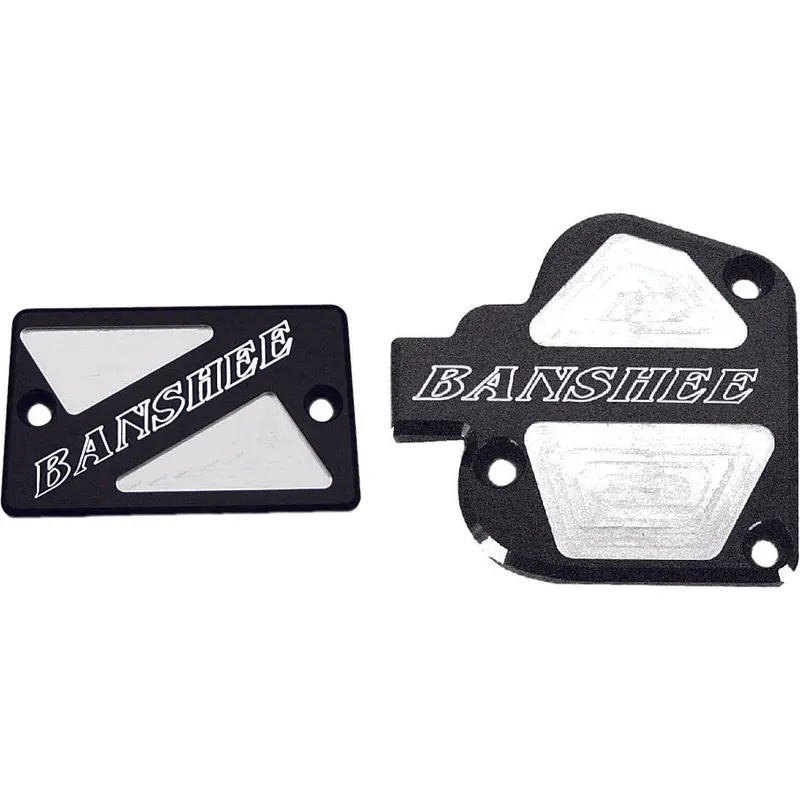 MODQUAD THROTTLE & BRAKE COVER SET BLACK LOGO BANSHEE TSET1-BBLK