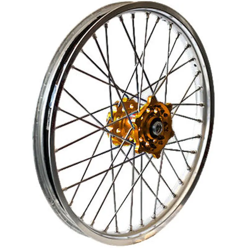 DUBYA REAR WHEEL SET 2.15X18 GOLD HUB SILVER RIM 56-3155GS