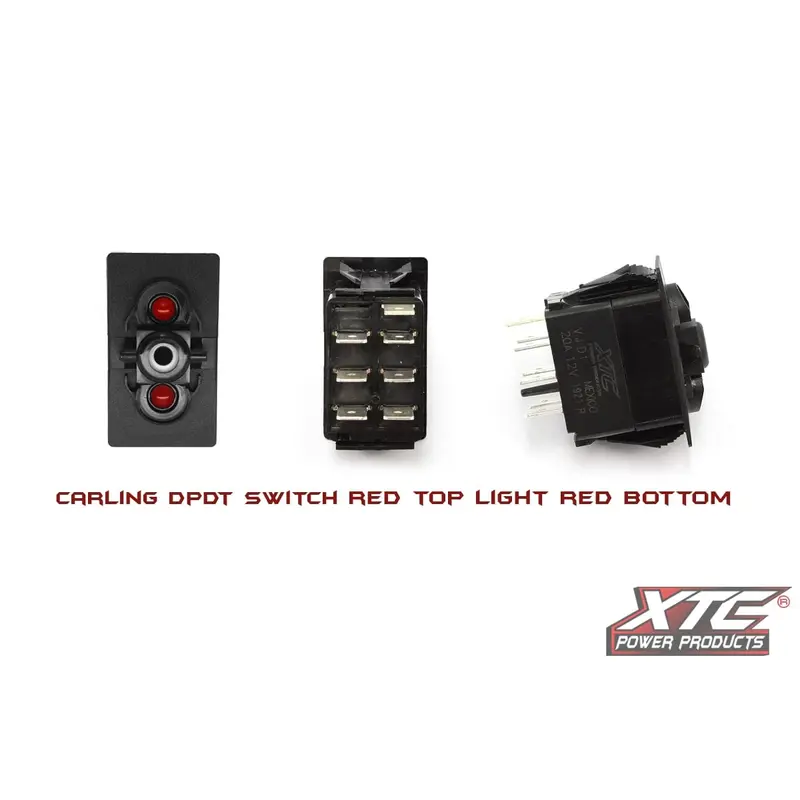 XTC Carling Contura V DPDT Switch with Red LED's (ON-OFF-ON)