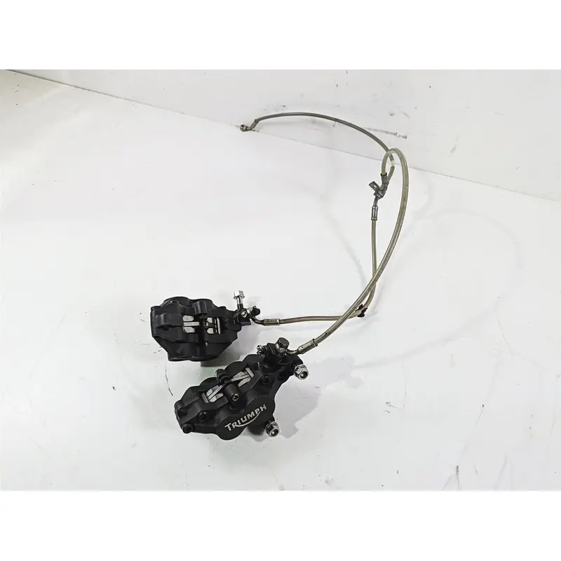 2006 Triumph Rocket 3 Front Brake Caliper Set & Lines T2020837 T2020388