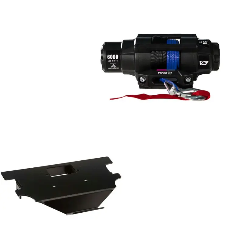 Viper 6000lbs V3 Winch Blue Rope With Mount For Honda Big Red 200 1982-1984