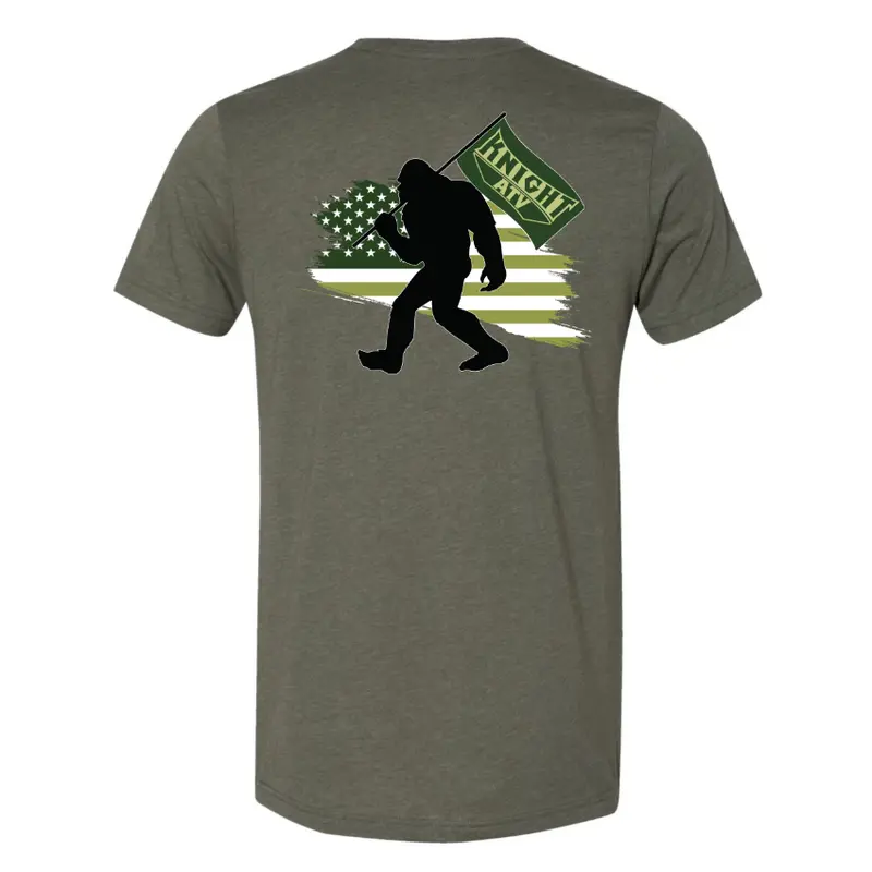 Yeti-Man Military Green T-Shirt