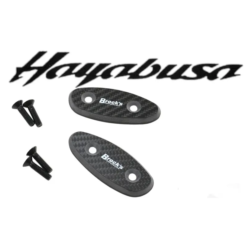 Hayabusa Mirror Block Off Plate Set Carbon Fiber