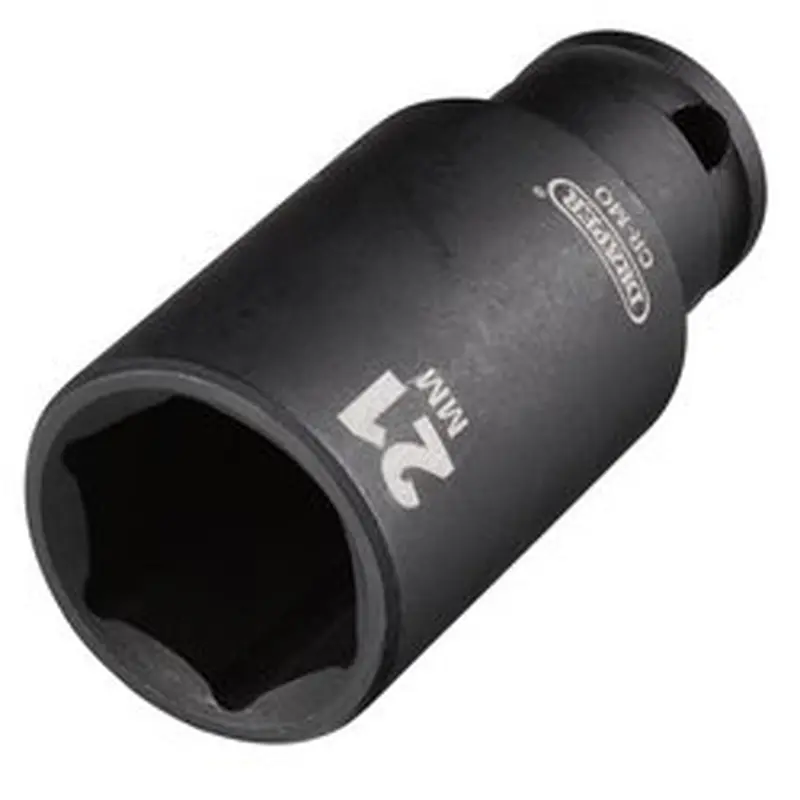Draper Hi-Torq Metric Deep Impact Socket, 3/8" Sq. Dr., 21Mm | 409D-Mm