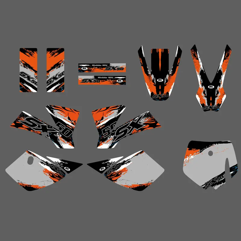 Team Graphics Backgrounds Graphic Decals Stickers For KTM 50 SX 2002-2008