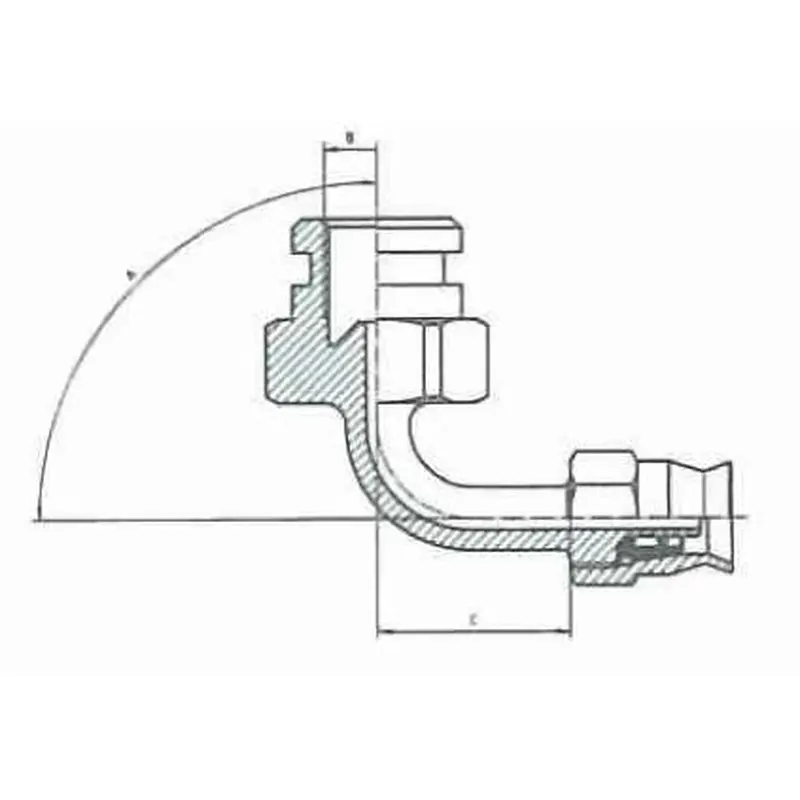 B & H Standard - Fixed female convex seat - curved