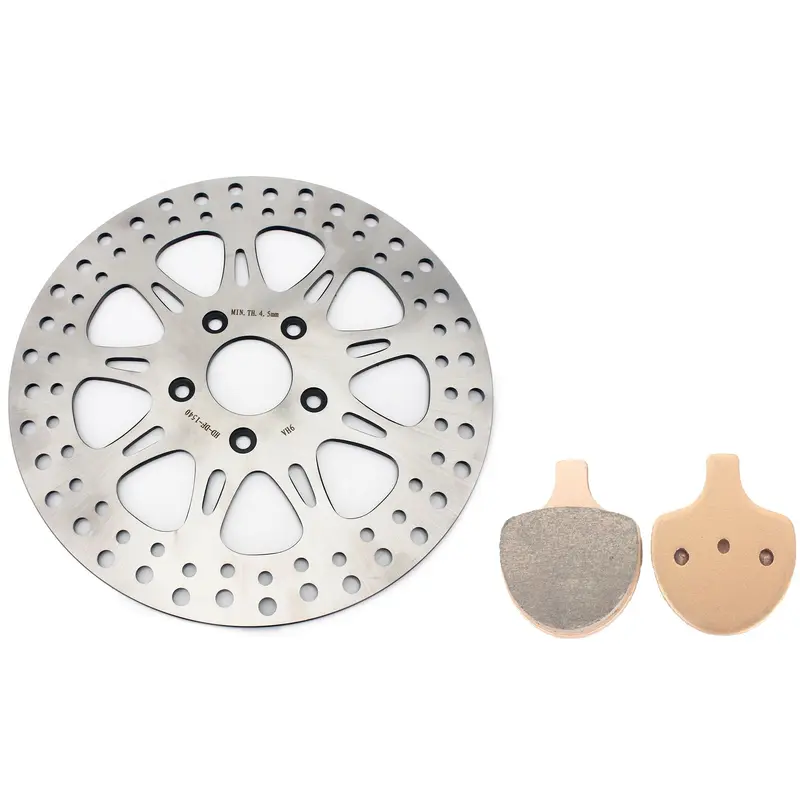 Front Brake Disc Rotor With Pads For Harley Davidson Dyna FXR Super Glide 1987