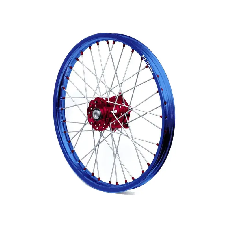 Beta - Dubya Wheel Set Red Hub, Blue Rim, Red Nips
