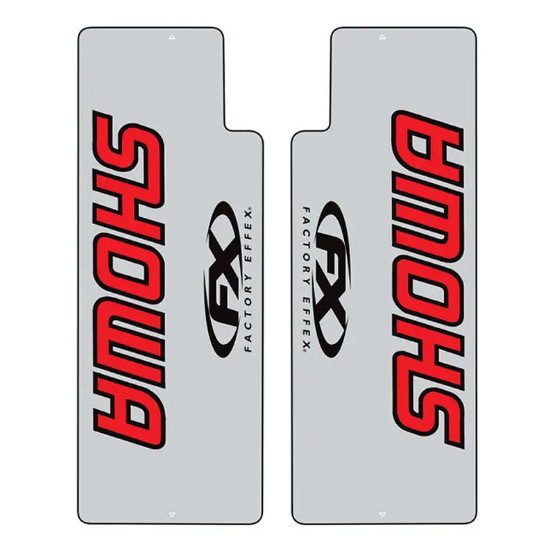 Clear upper fork shields Showa red Factory FX (FX02-8515)
