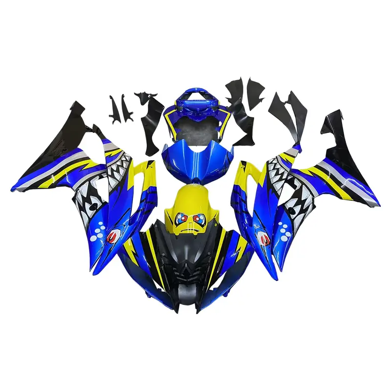 Amotopart 2008-2016 Yamaha YZF 600 R6 Blue Yellow Fairing Kit