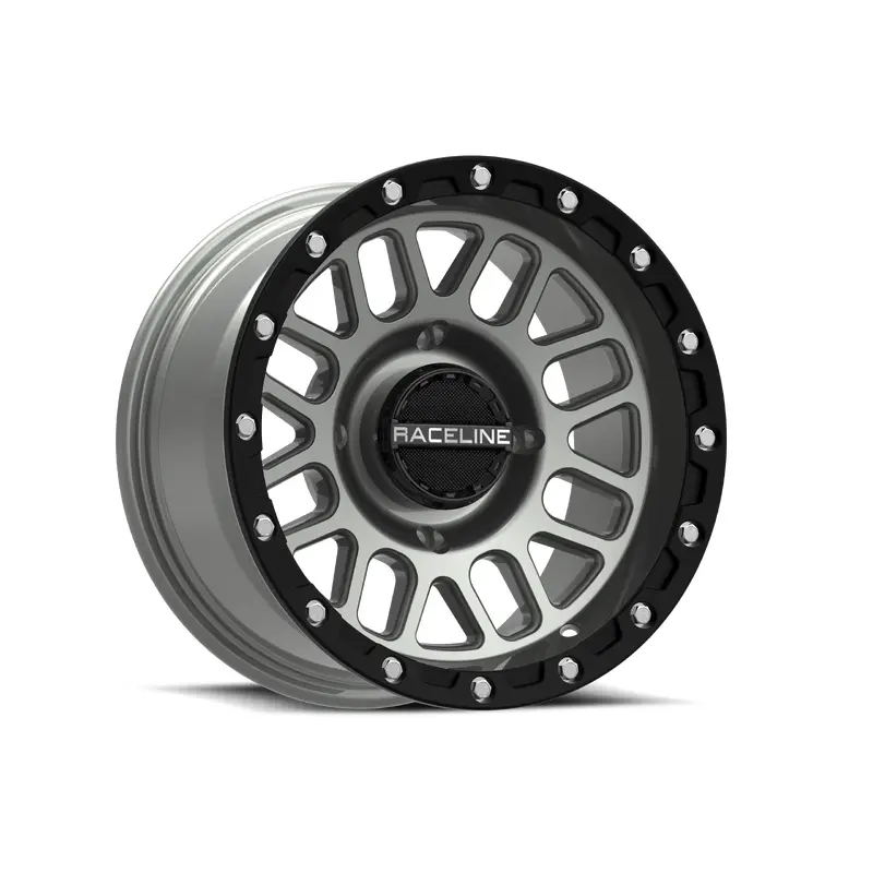 RACELINE PODIUM BEADLOCK 4/137 14X7 5+2 (+10MM) BLACK/GREY A93SG-47037+10