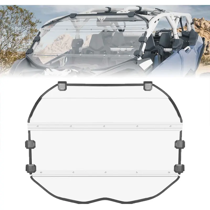 3-Piece PC Front Full Windshield for Can-Am Maverick X3/MAX