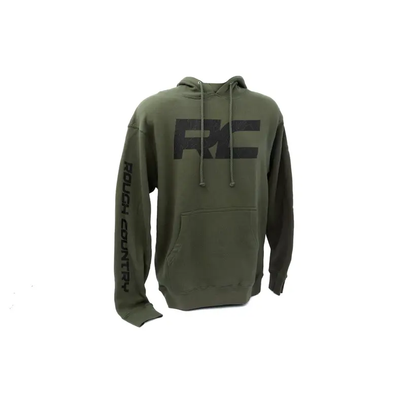 Rough Country | Rough Country Hoodie | RC Topographical Sleeve | Army Green | MD | 94096MD