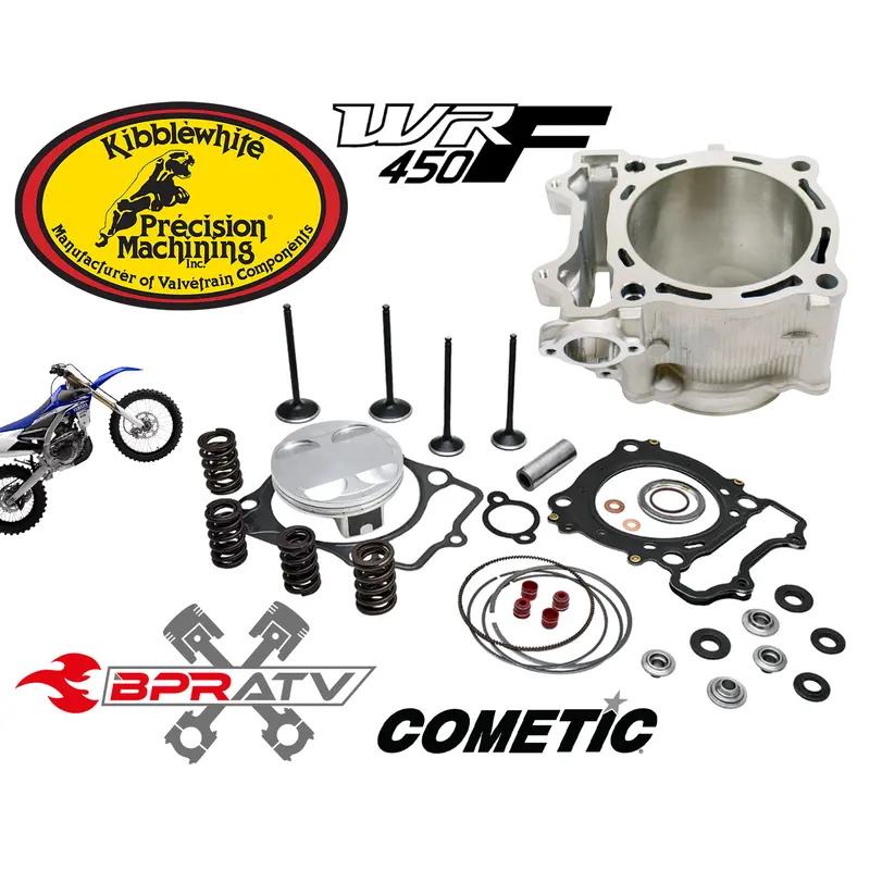 07-15 Yamaha WR450F WR 450F KIBBLEWHITE Top End Piston Kit Valves & Cylinder Kit